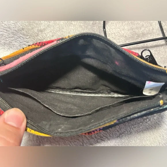 Vtg 80s La Covina Multicolored Recycled Leather Patchwork Shoulder Bag w/ Wallet - Picture 14 of 16